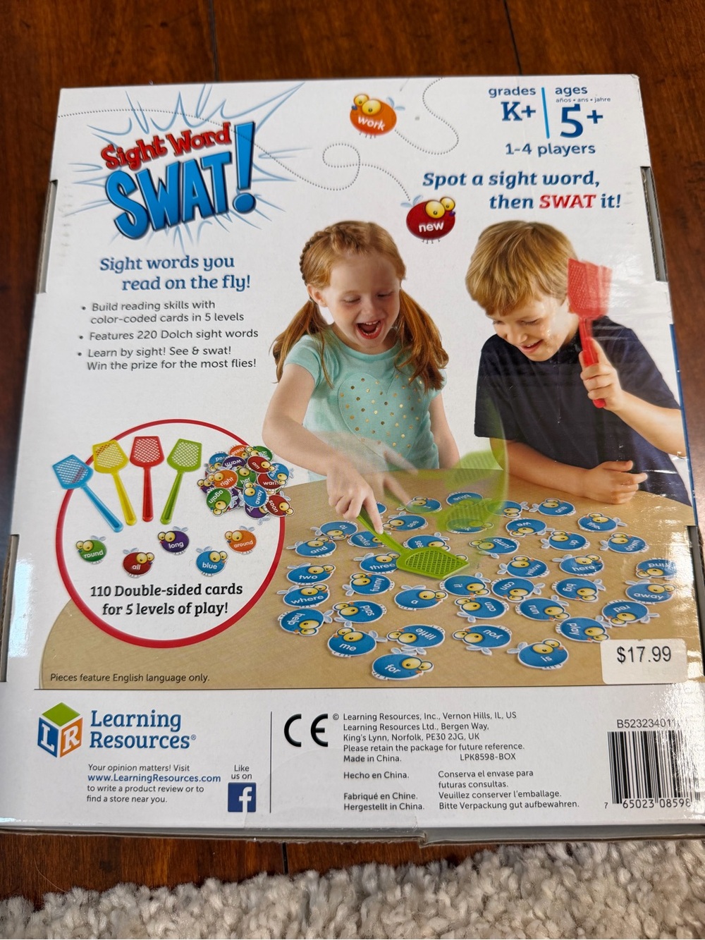 Sight Word Swat! Kids' Sight Words Game - Blue/Green - Picture 2 of 3